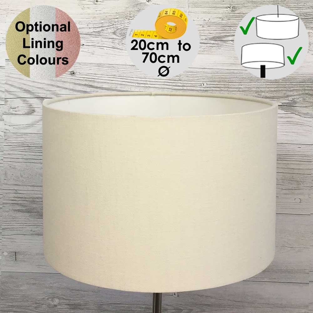 Aura Ivory Drum Table Lampshade